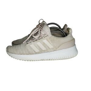 Adidas Womens Cloudfoam Ultimate DB0604 Beige Lace Up Running Shoes Size US 8